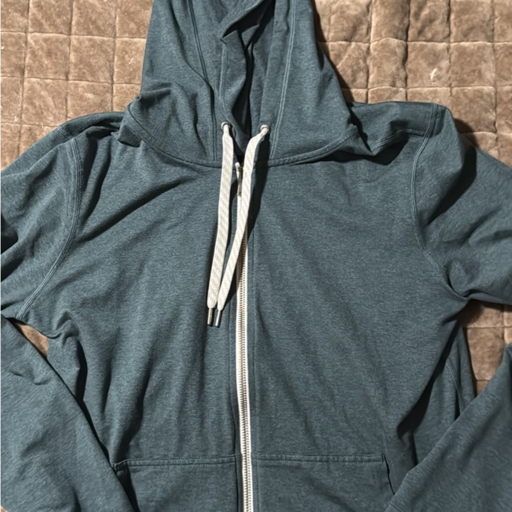 Vuori Teal Zip-Up Hoodie
